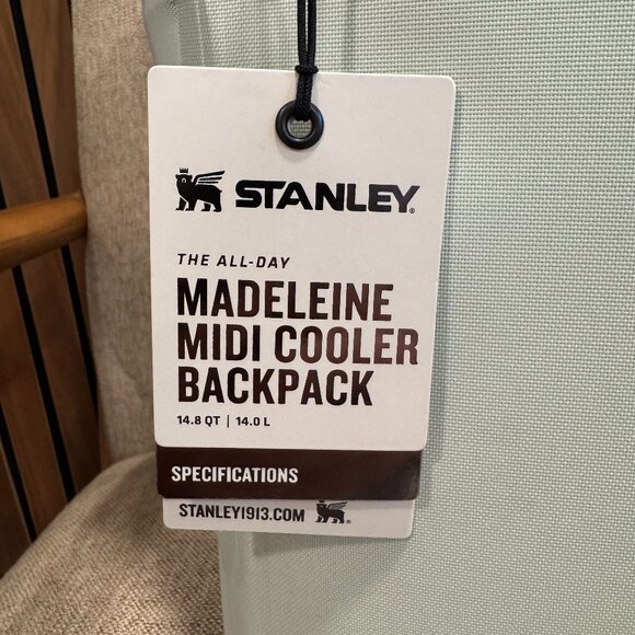 NWT - Stanley The ALL-DAY Madeleine Midi Coolor Backpack 14.8QT | 14.0L -- MIST - Picture 4 of 5